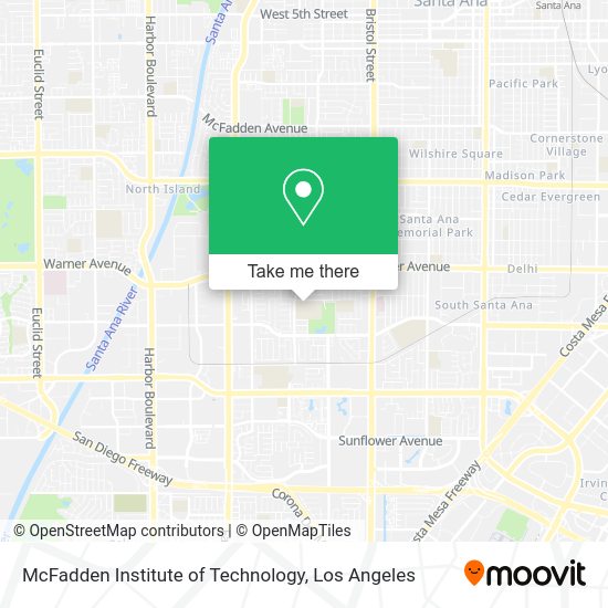 Mapa de McFadden Institute of Technology