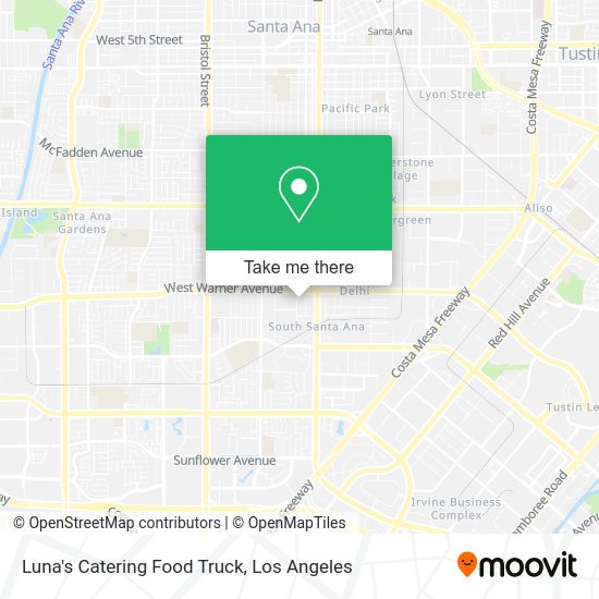 Luna's Catering Food Truck map
