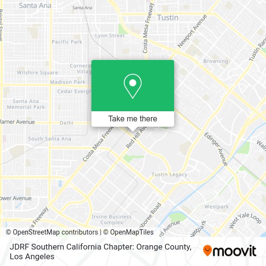 JDRF Southern California Chapter: Orange County map