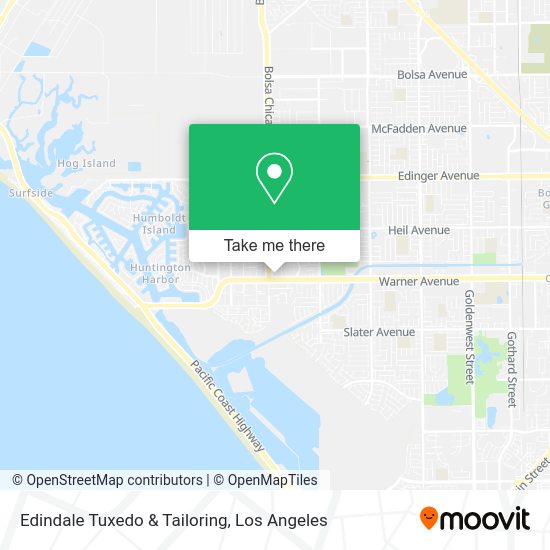 Edindale Tuxedo & Tailoring map