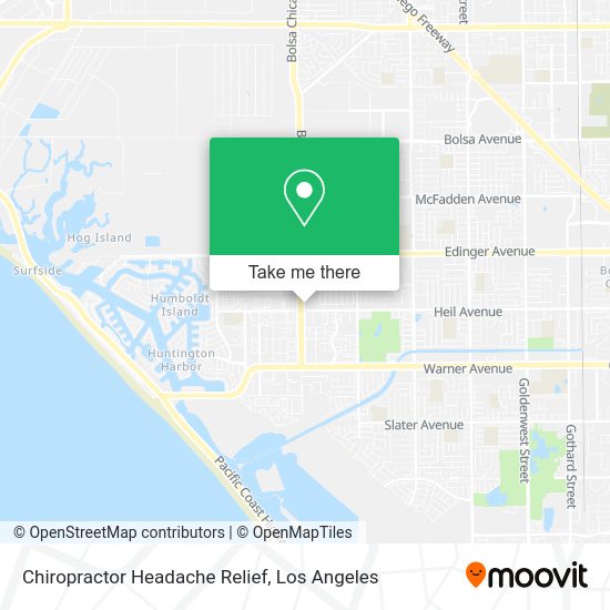Chiropractor Headache Relief map
