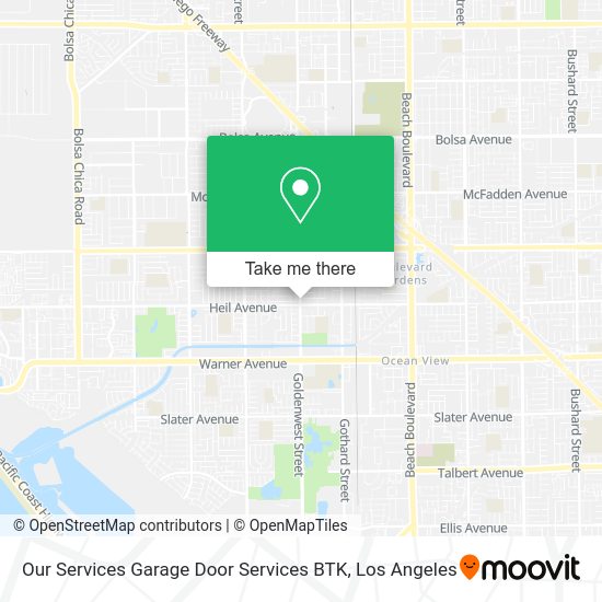 Mapa de Our Services Garage Door Services BTK