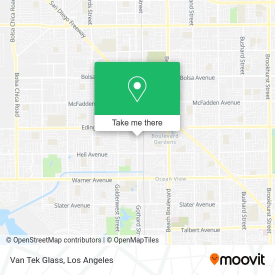 Mapa de Van Tek Glass