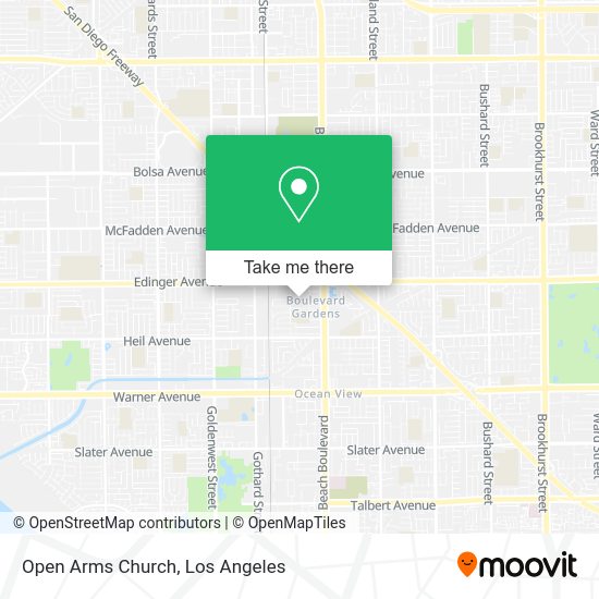 Open Arms Church map