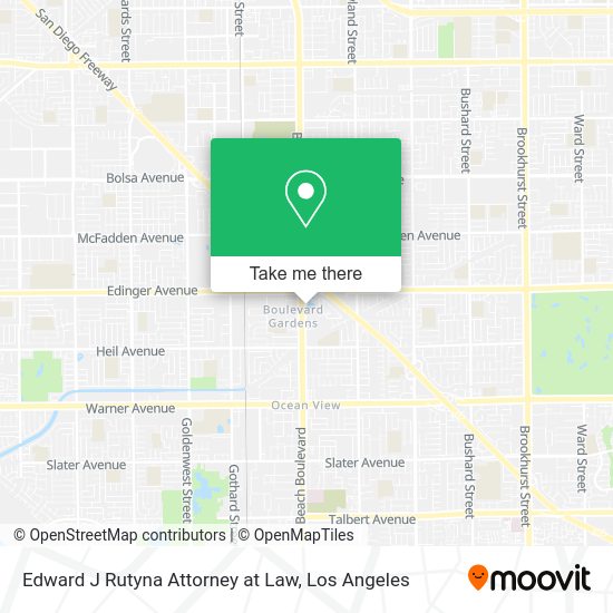 Edward J Rutyna Attorney at Law map