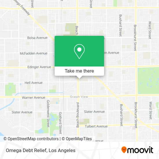 Omega Debt Relief map