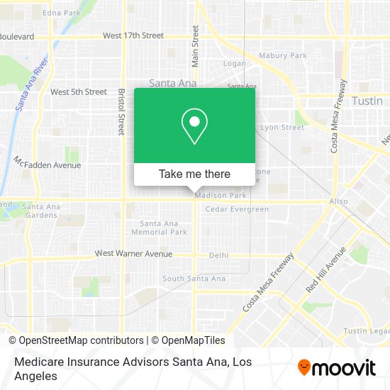 Medicare Insurance Advisors Santa Ana map