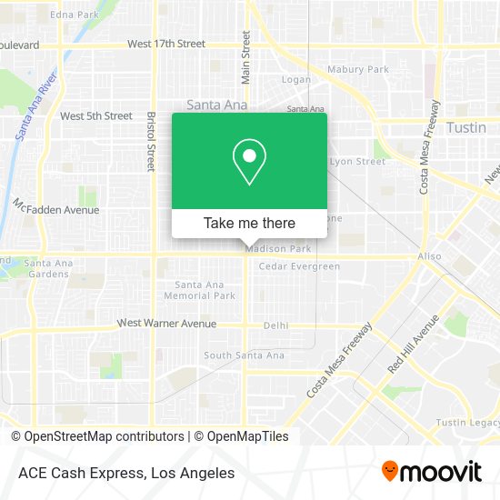 ACE Cash Express map