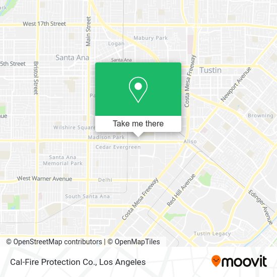 Mapa de Cal-Fire Protection Co.