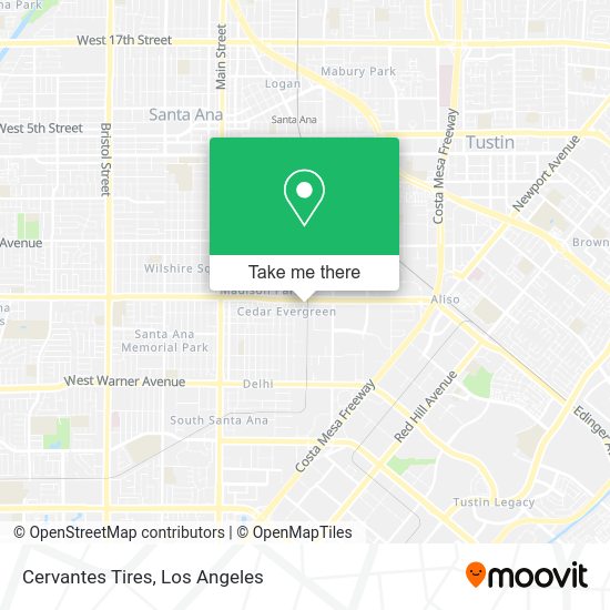 Cervantes Tires map