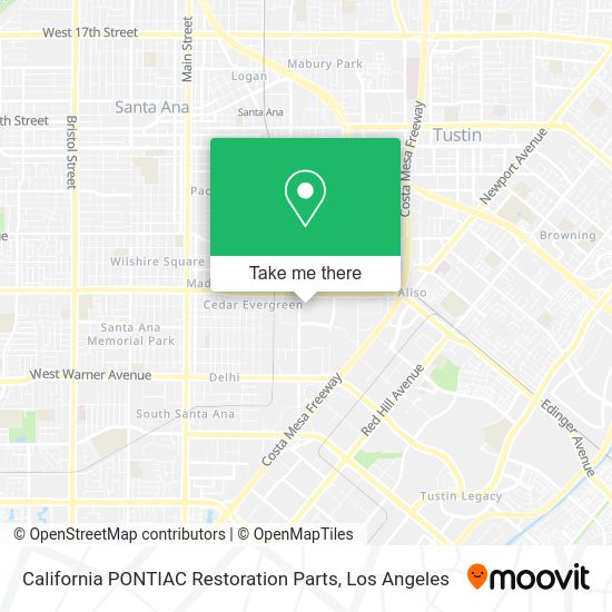 Mapa de California PONTIAC Restoration Parts