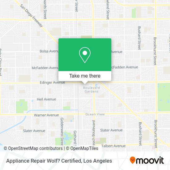 Appliance Repair Wolf? Certified map