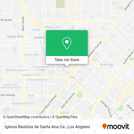 Iglesia Bautista de Santa Ana Ca. map