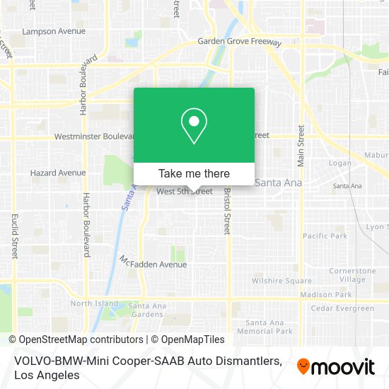 Mapa de VOLVO-BMW-Mini Cooper-SAAB Auto Dismantlers