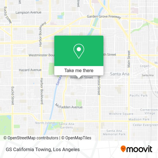 GS California Towing map
