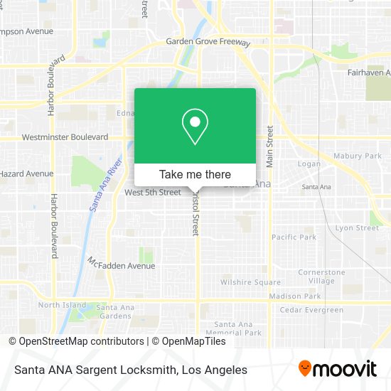 Mapa de Santa ANA Sargent Locksmith