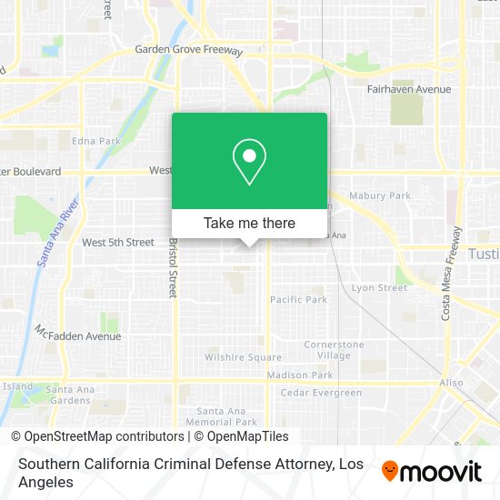 Southern California Criminal Defense Attorney map