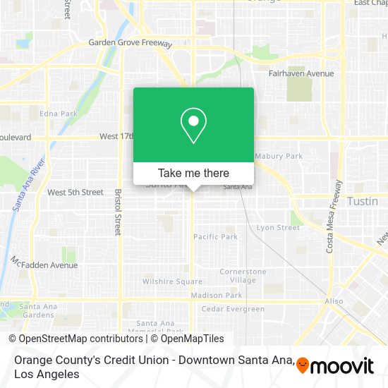 Orange County's Credit Union - Downtown Santa Ana map