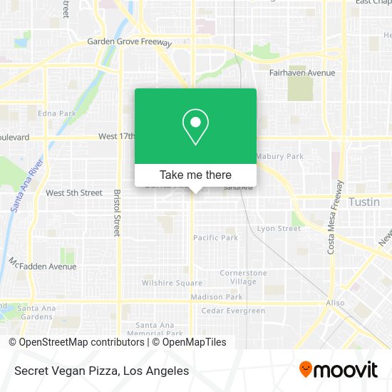Mapa de Secret Vegan Pizza