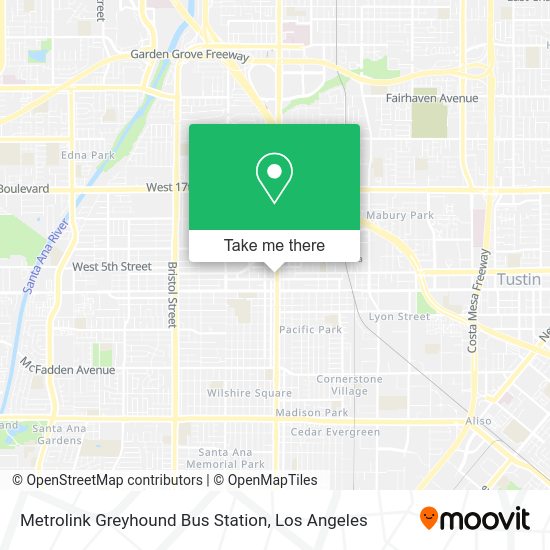 Metrolink Greyhound Bus Station map
