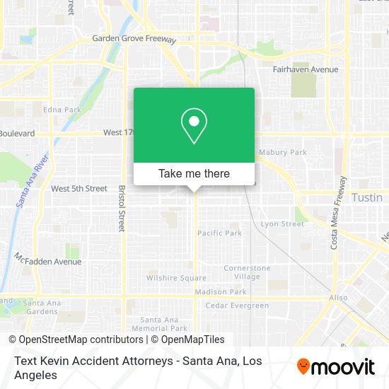 Mapa de Text Kevin Accident Attorneys - Santa Ana