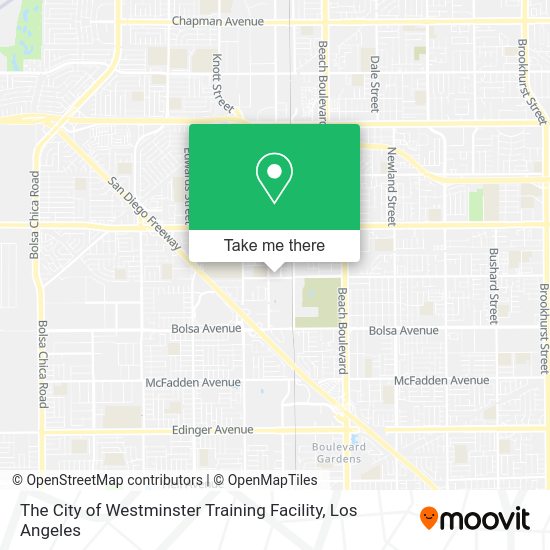 The City of Westminster Training Facility map