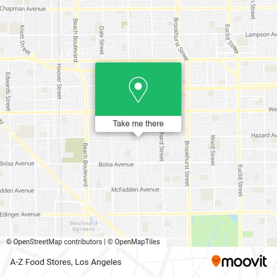 Mapa de A-Z Food Stores