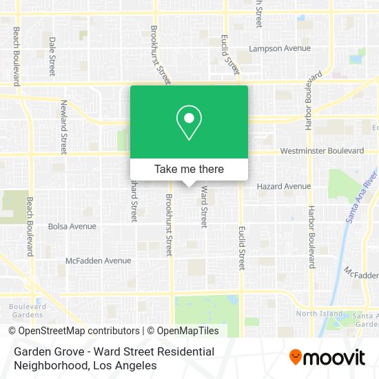 Mapa de Garden Grove - Ward Street Residential Neighborhood