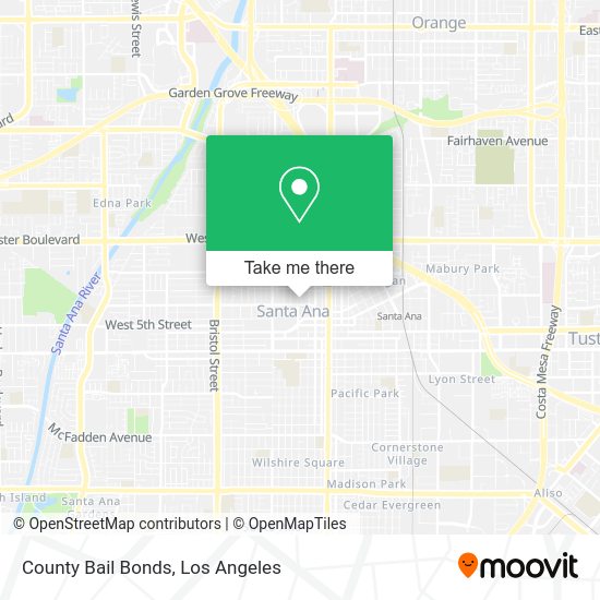County Bail Bonds map