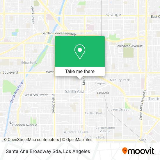 Mapa de Santa Ana Broadway Sda