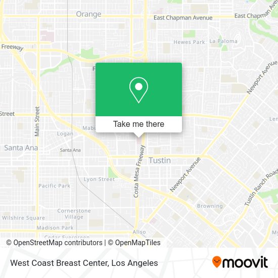 West Coast Breast Center map