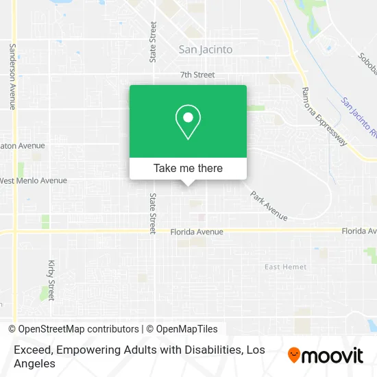 Exceed, Empowering Adults with Disabilities map