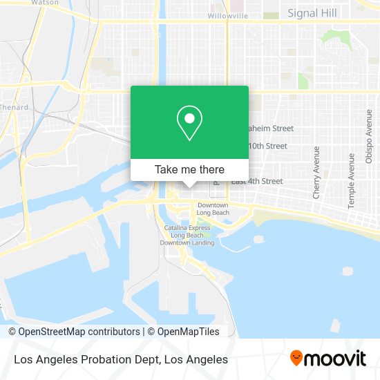 Los Angeles Probation Dept map