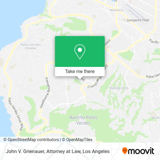 John V. Grienauer, Attorney at Law map