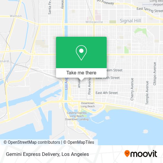Gemini Express Delivery map