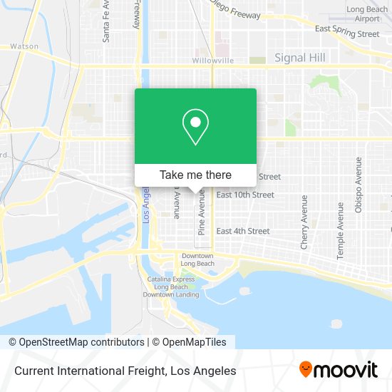 Mapa de Current International Freight