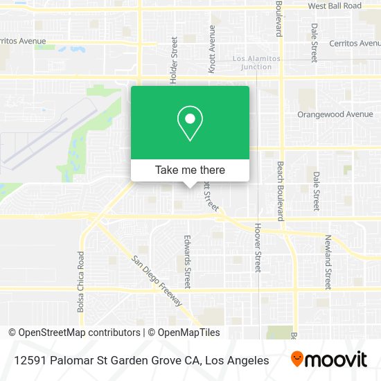 12591 Palomar St Garden Grove CA map