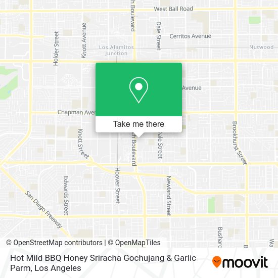 Hot Mild BBQ Honey Sriracha Gochujang & Garlic Parm map