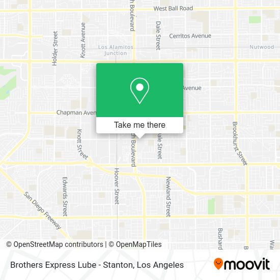 Brothers Express Lube - Stanton map