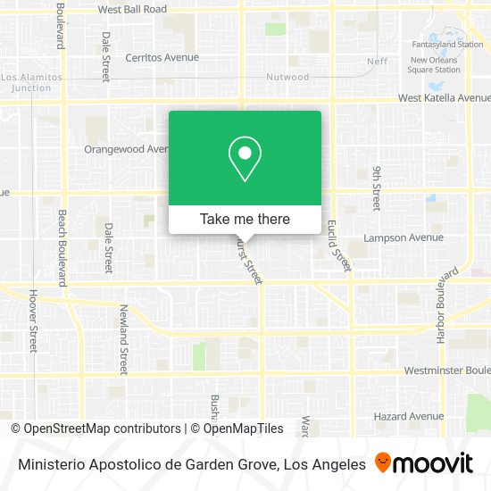 Ministerio Apostolico de Garden Grove map