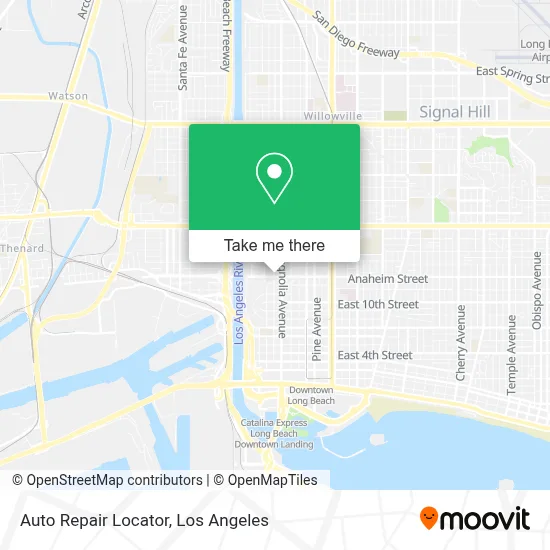 Auto Repair Locator map