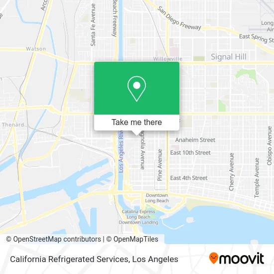 California Refrigerated Services map