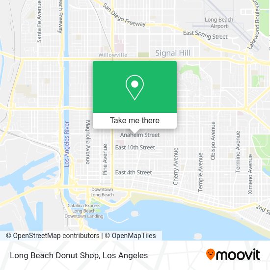 Long Beach Donut Shop map