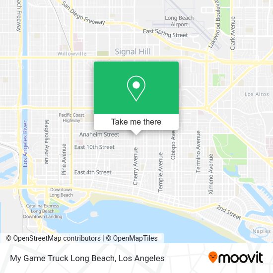 Mapa de My Game Truck Long Beach