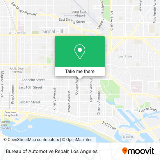 Bureau of Automotive Repair map