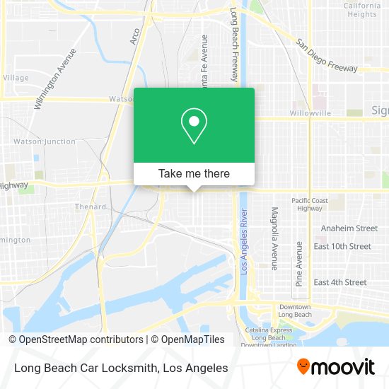Mapa de Long Beach Car Locksmith
