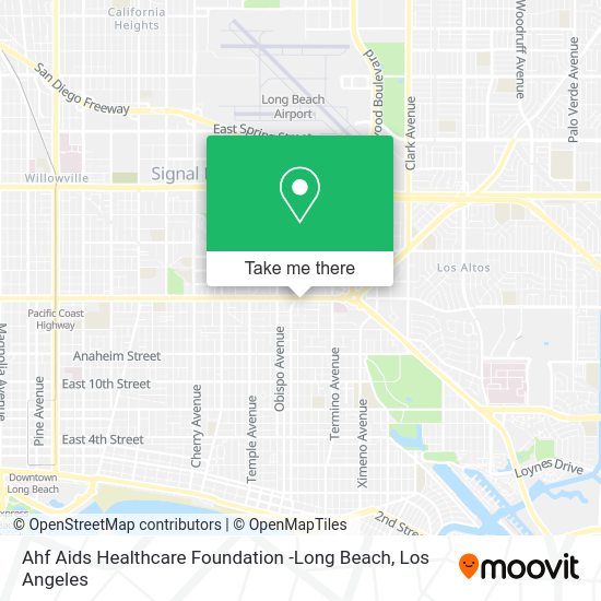 Mapa de Ahf Aids Healthcare Foundation -Long Beach