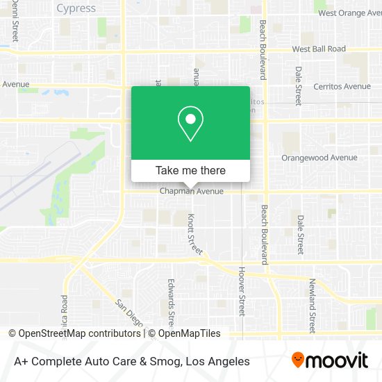 Mapa de A+ Complete Auto Care & Smog
