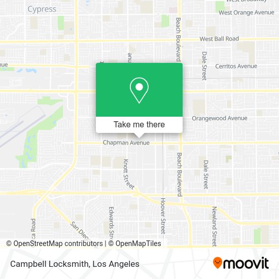 Campbell Locksmith map