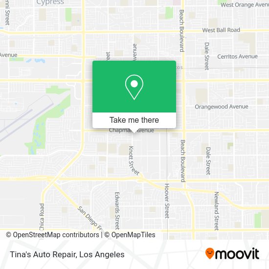 Tina's Auto Repair map